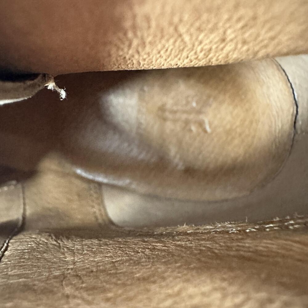 Frye Boots Womens Size 8M Tan Ash Western Ankle Zip Leather Stacked Heel Shoes - Picture 11 of 15